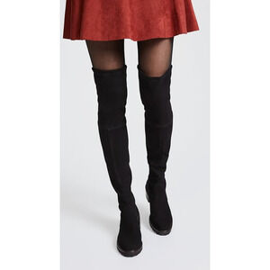 Stuart Weitzman Vanland Over the Knee Boot 9.5 Black NWOT Suede Tall High Lug